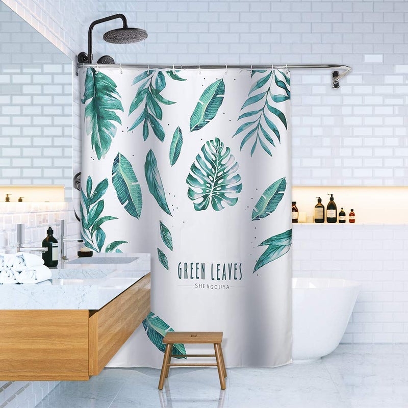 PrettyHome L Shapaed Bathroom Bathtub Corner Shower Curtain Rod Large Space 28"x68",Chrome Finished - Image 3